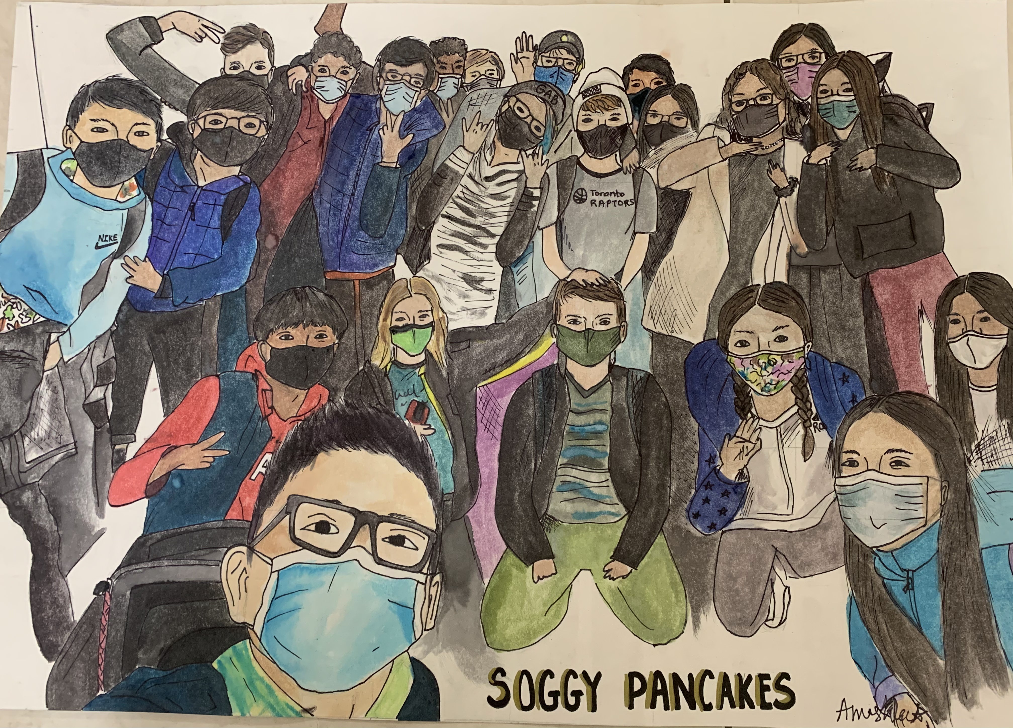 Soggy Pancakes by Anushka 
(I also included Tahmid in the painting) 
 Open Gallery