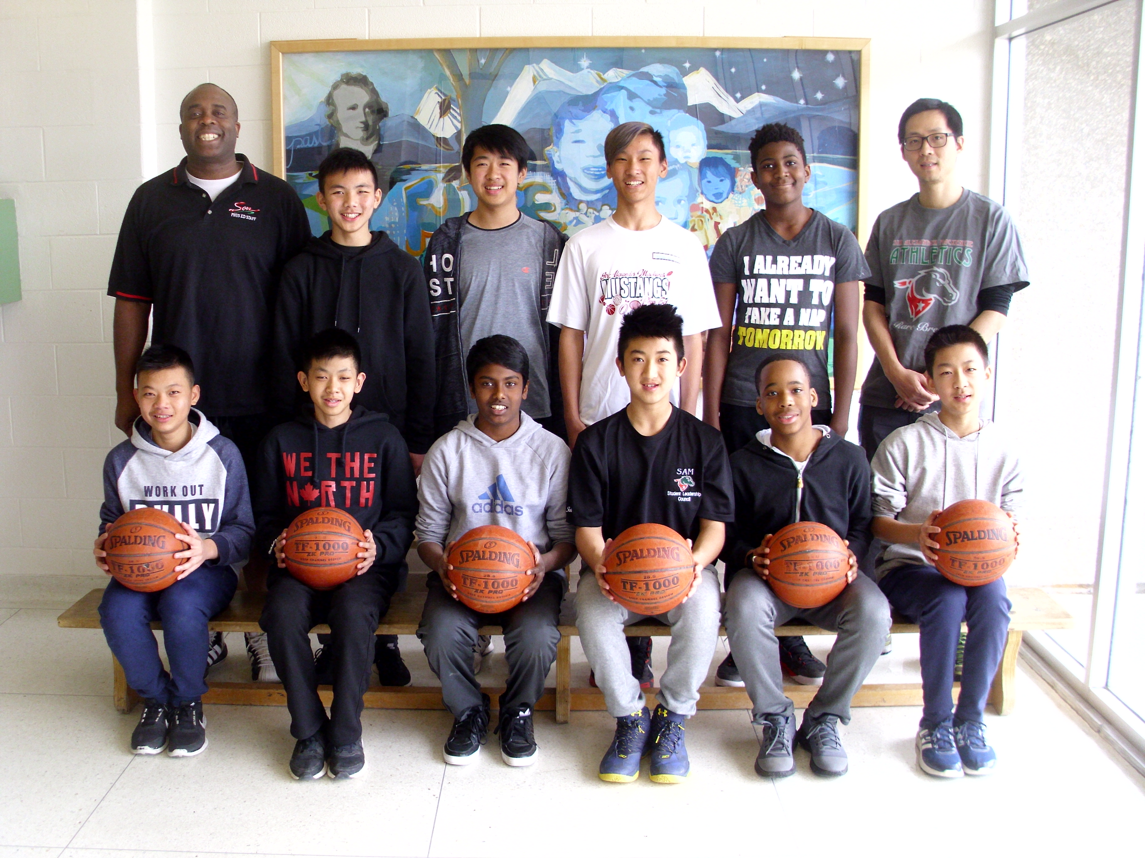 Grade 7 boys basketball team