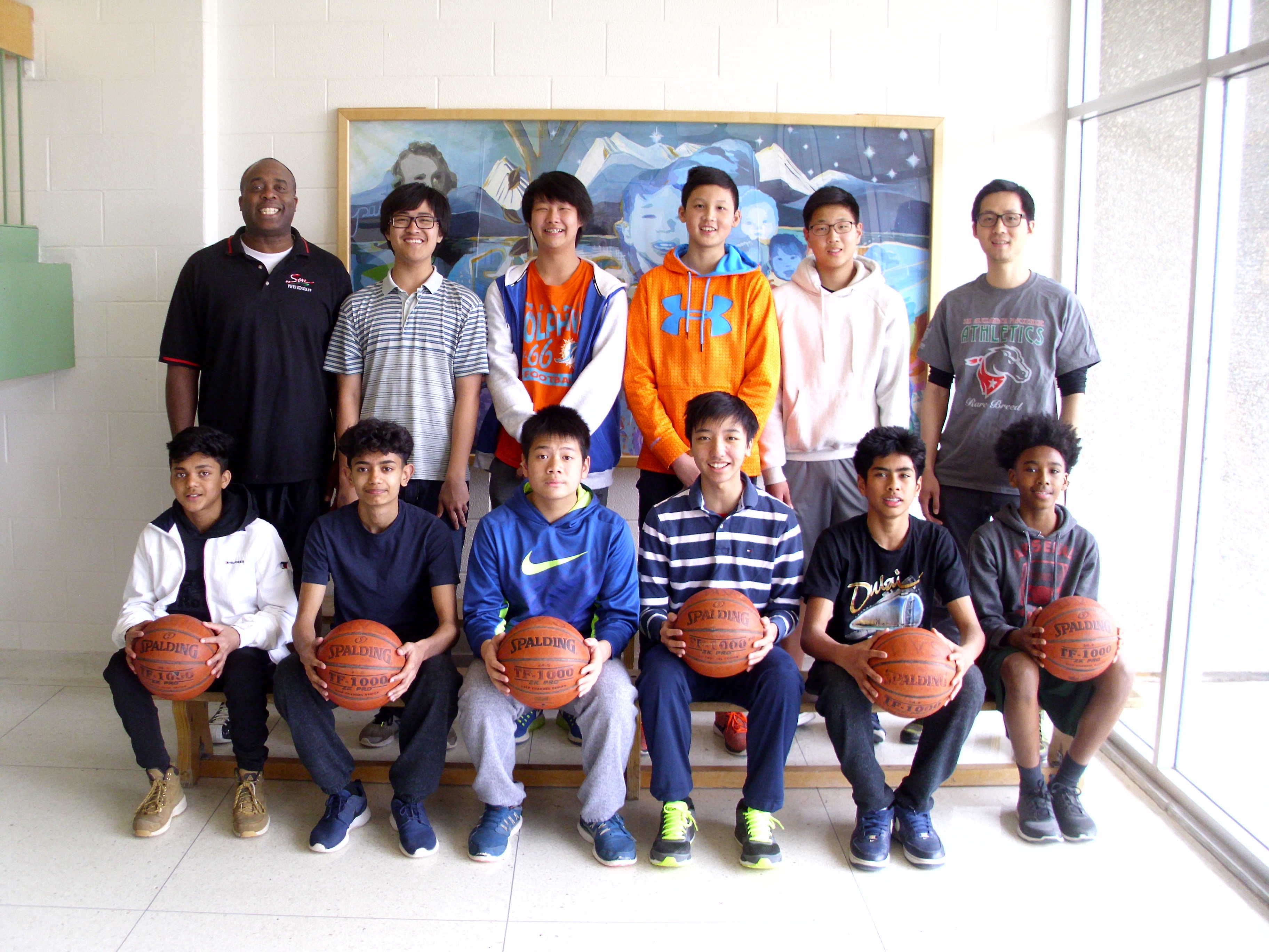 Grade 8 boy's basketball team