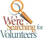 searching for volunteers logo