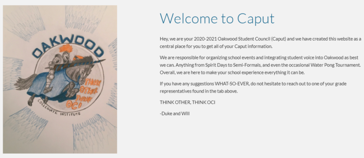 Oakwood student council website launch