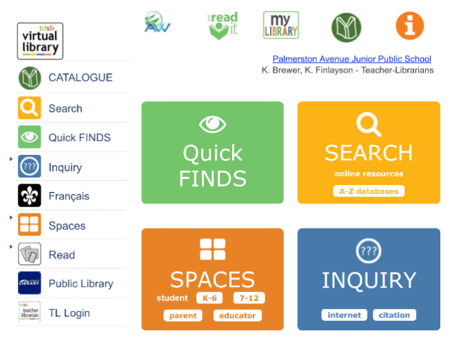 TDSB Virtual Library - Screen Shot