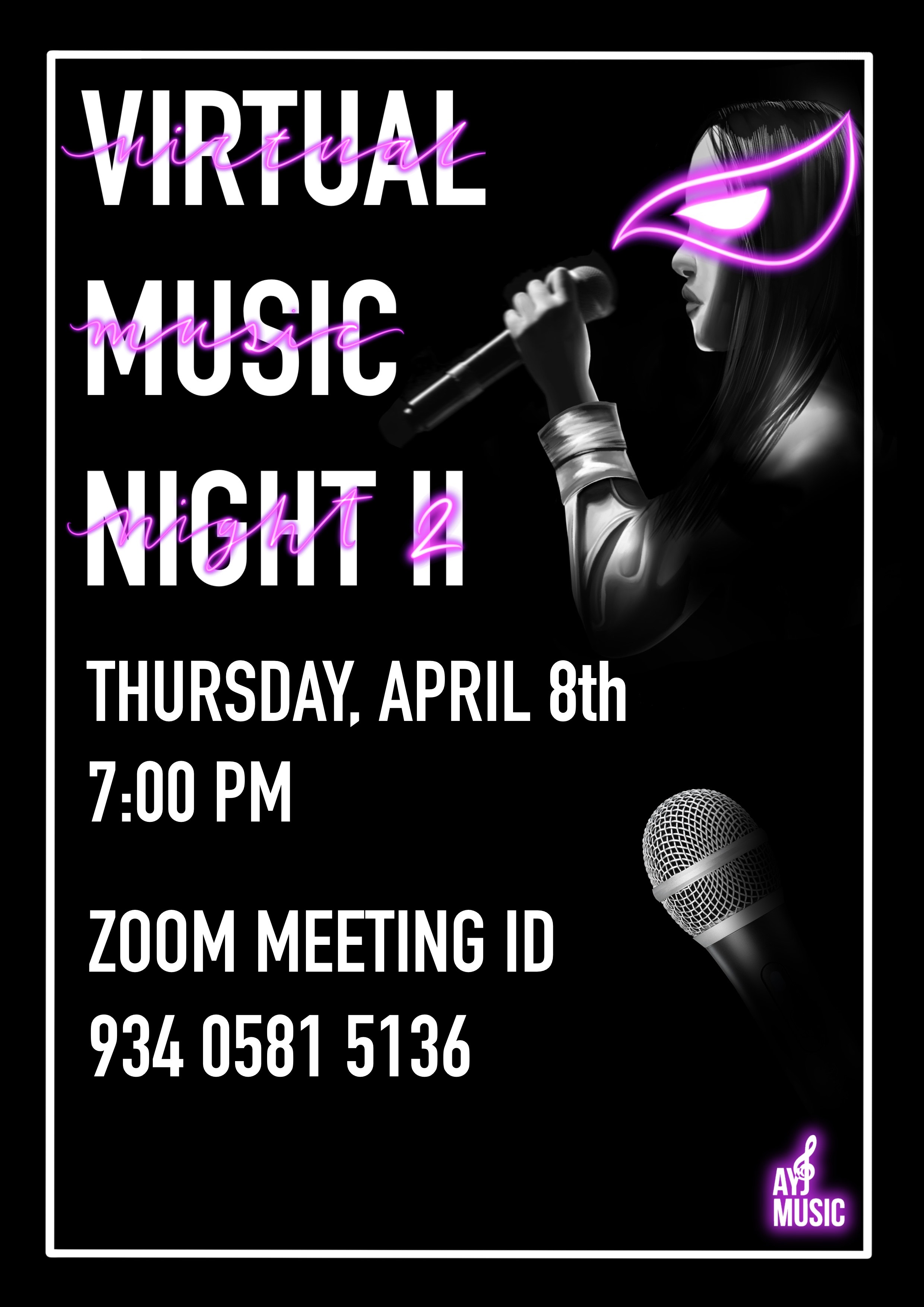 Virtual Music Night - Thursday, April 8th at 7:00 pm