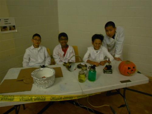 group of four mad scientists