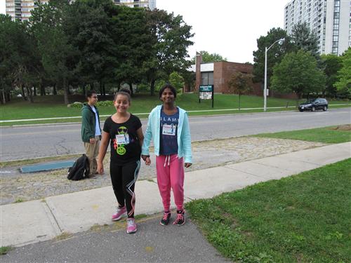 two students posing for a picture at the Terry Fox run