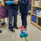 Students programming and doing robotics