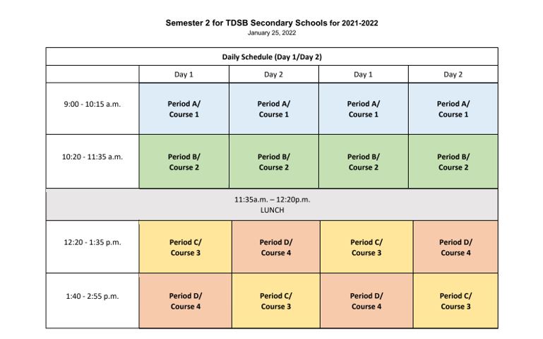 Daily Schedule
