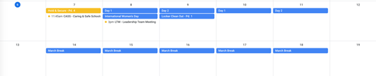 Week at a glance