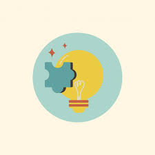 Light bulb and puzzle piece 
