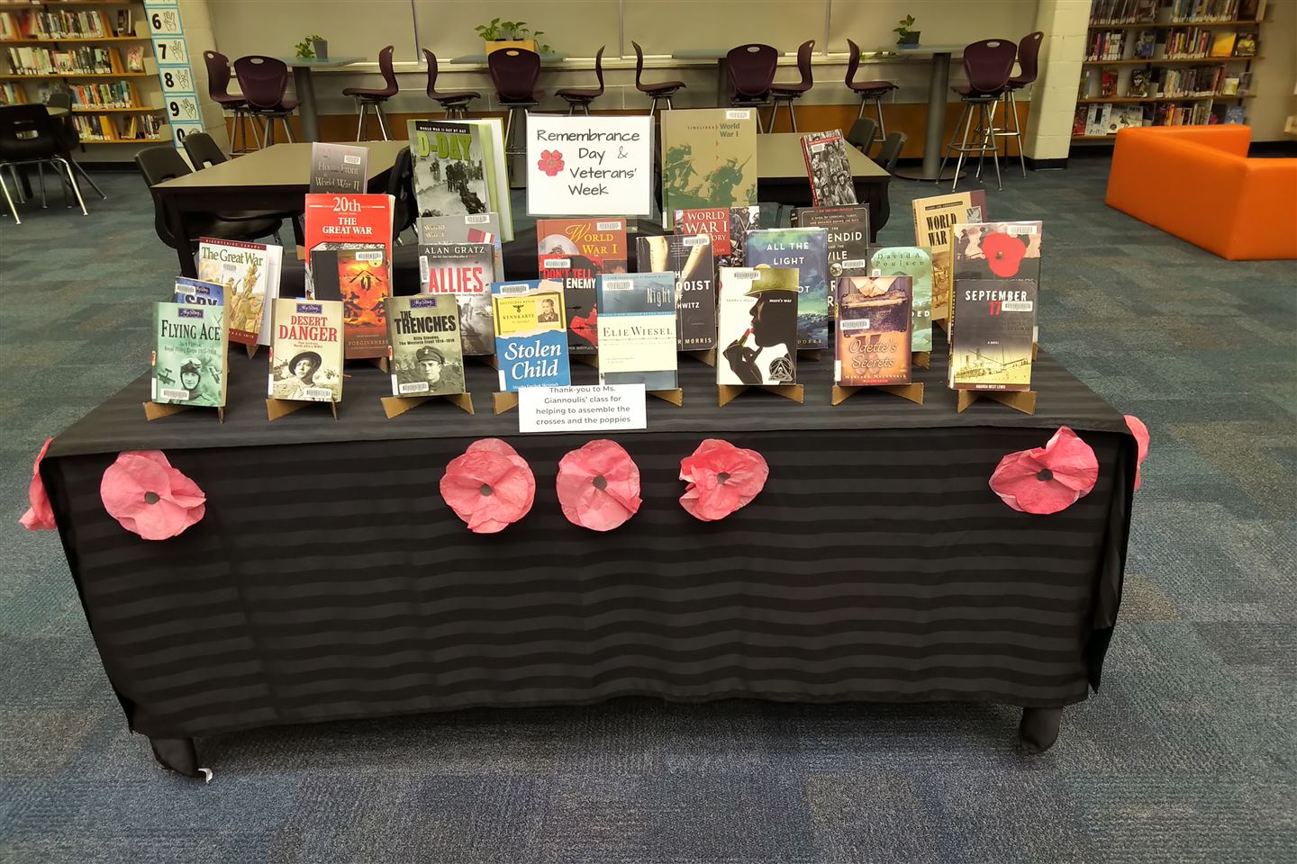Remembrance Day book display