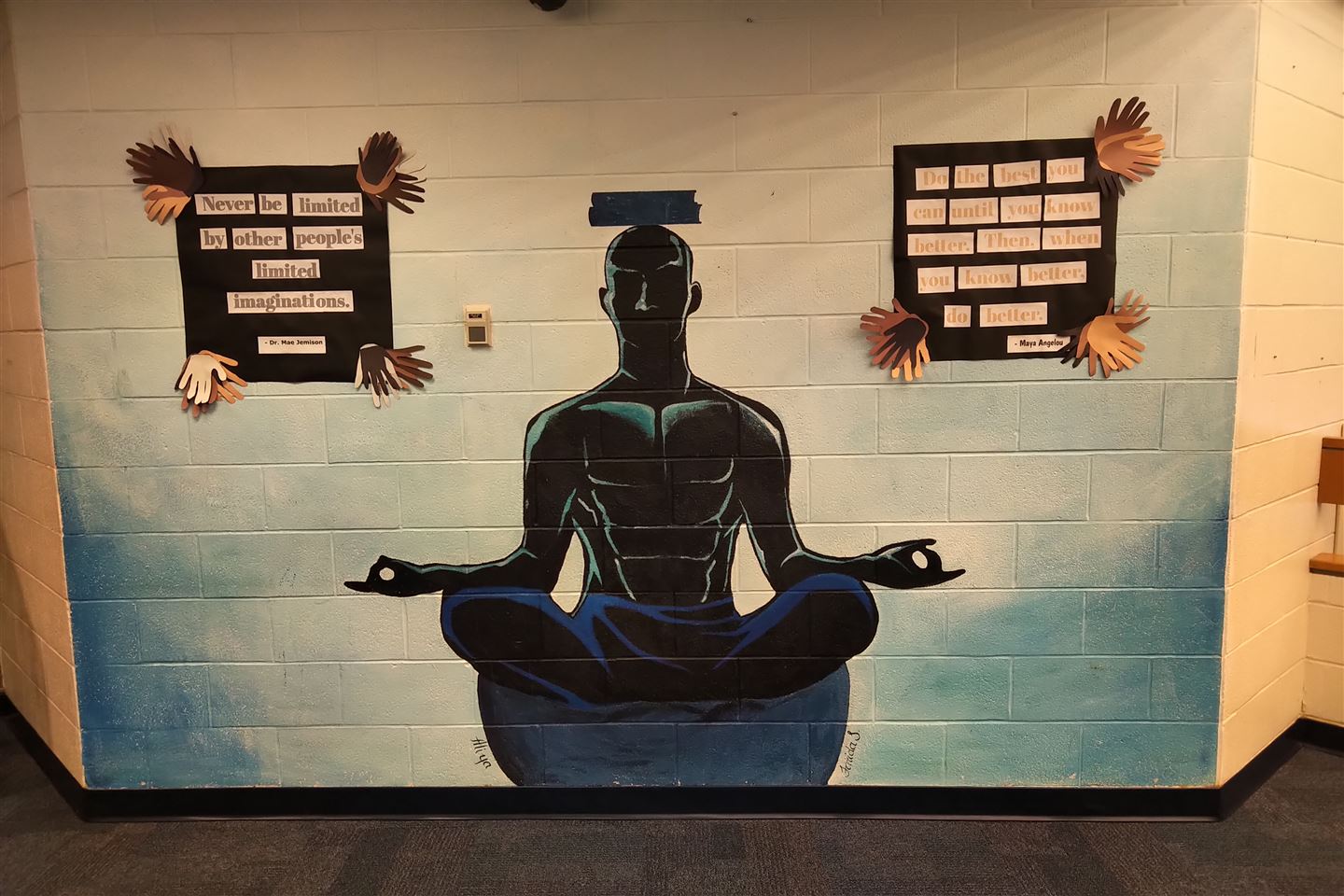 Mural and Black History Month posters