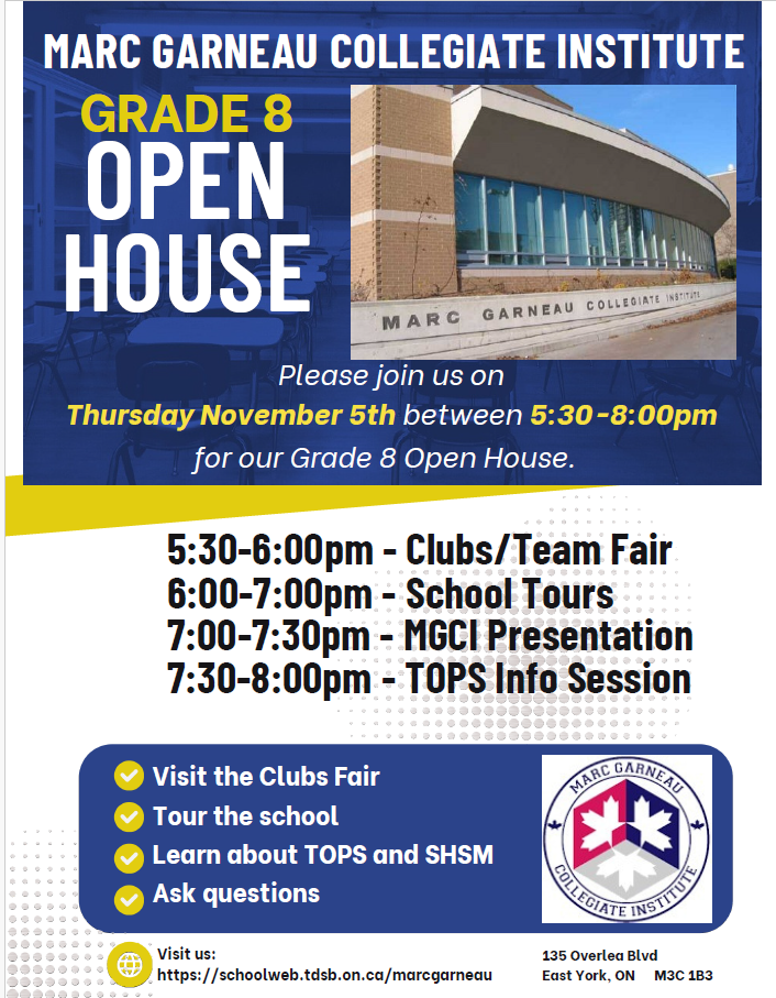 Gr 8 Open House Nov 2026