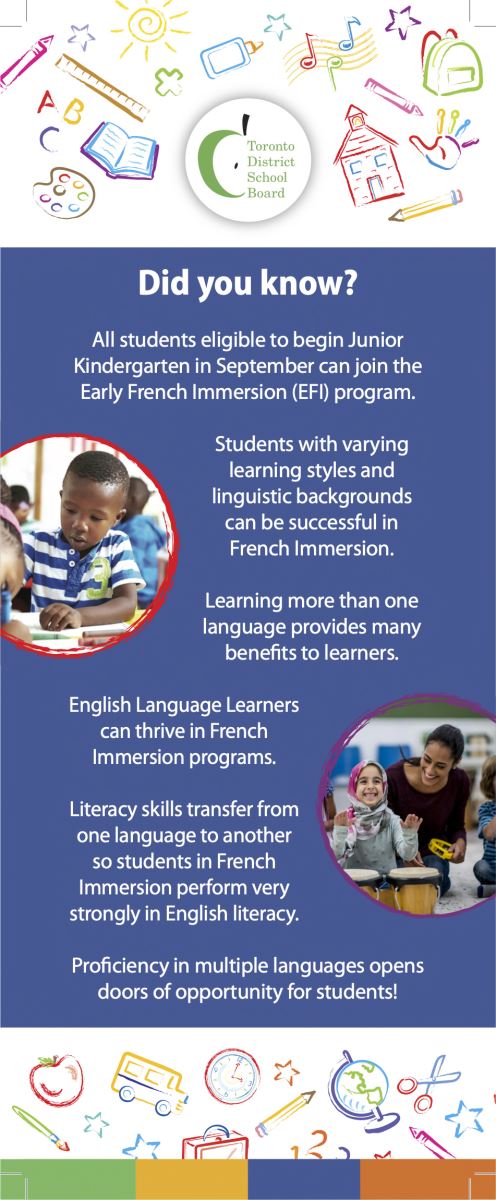 Early French Immersion Flyer Card 2023
