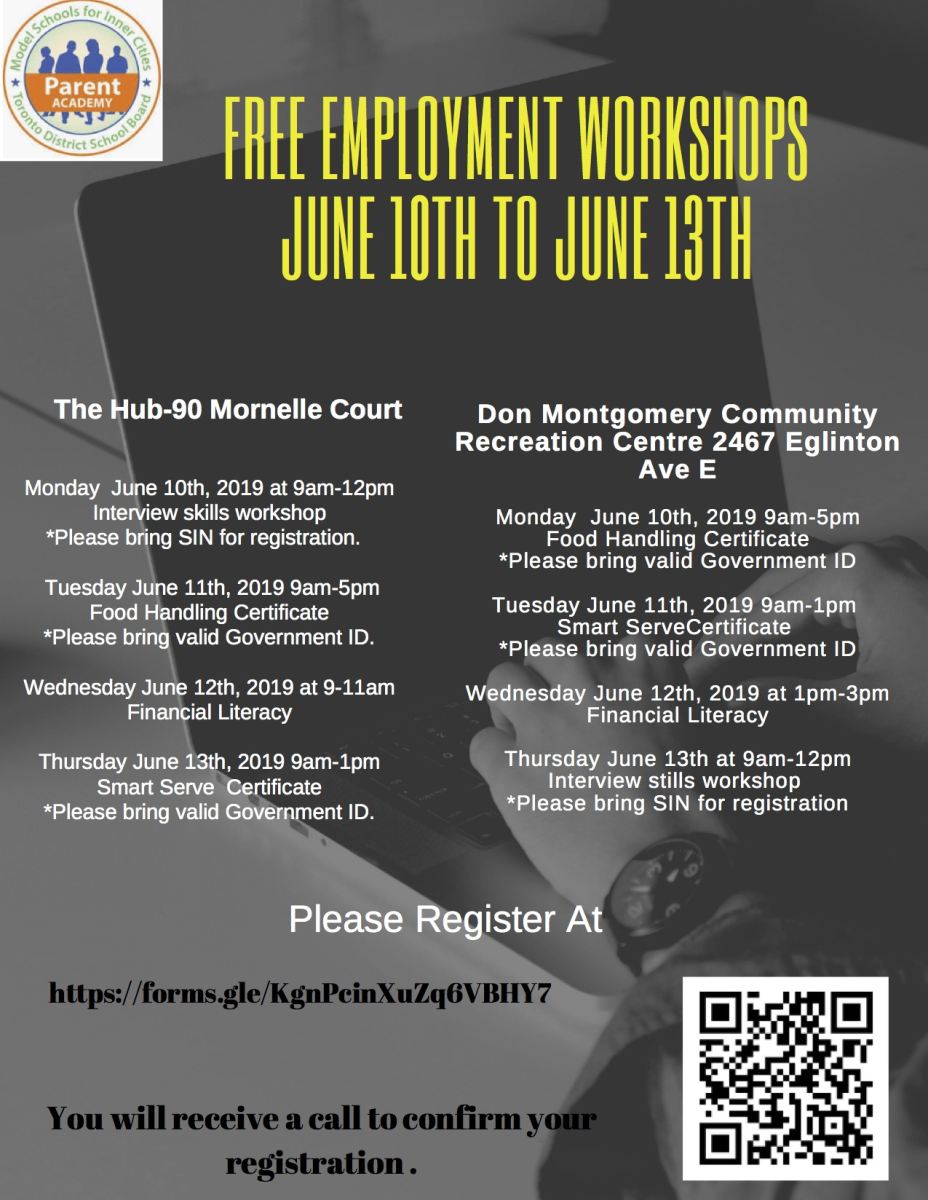 Employment workshop flyer
