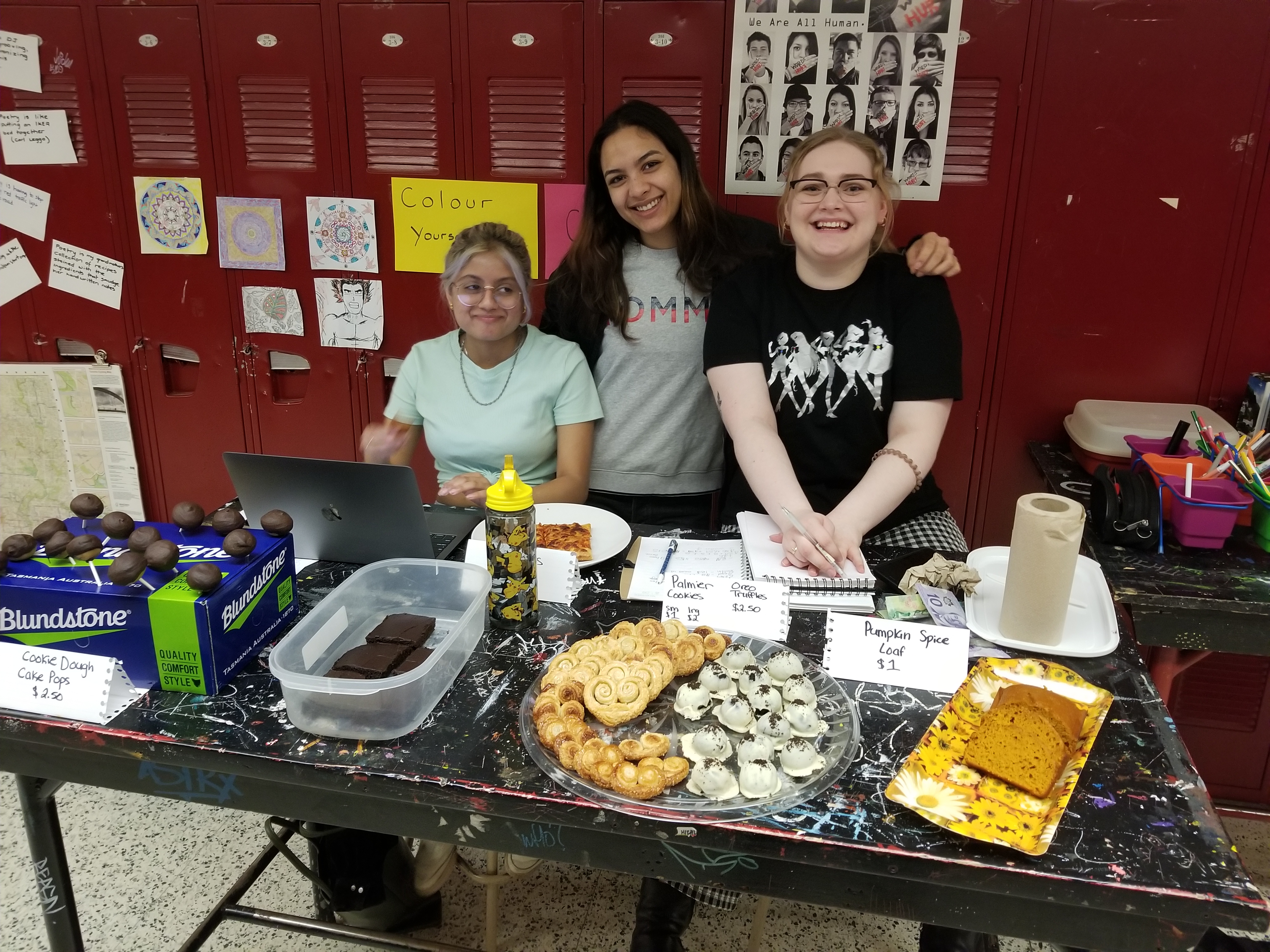 Keasha, Serena, and Grace organized a bake sale to raise money for a reptile expert to come in as a guest speaker! Open Gallery
