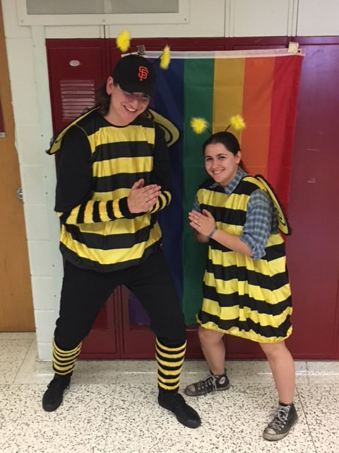 Jared and Vanessa celebrating TSS being designated as a bee school! Open Gallery