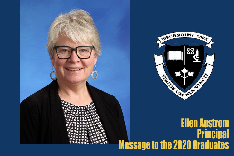 principal's message to the graduating class of 2020