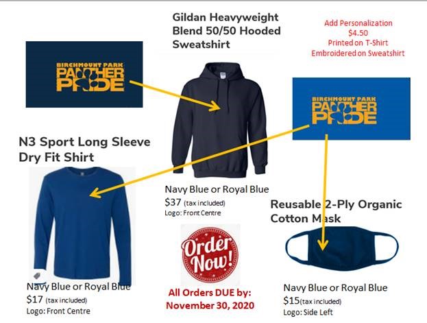 Spirit wear available