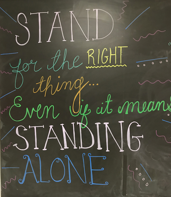Stand for the Right Thing sign