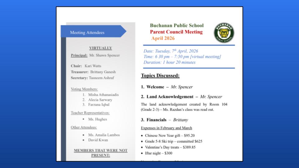 April 2026 PC Meeting Minutes