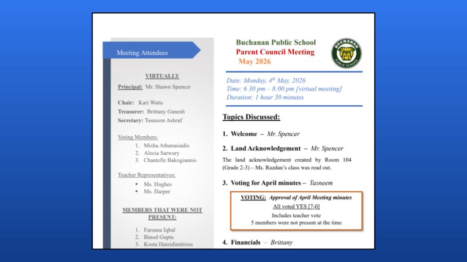 PC May Meeting Minutes