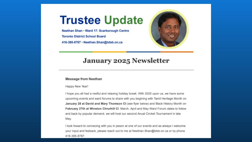 Trustee's Newsletter - Jan 2025