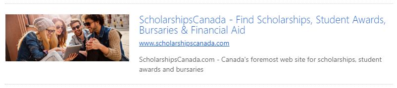 Scholarships Canada Website