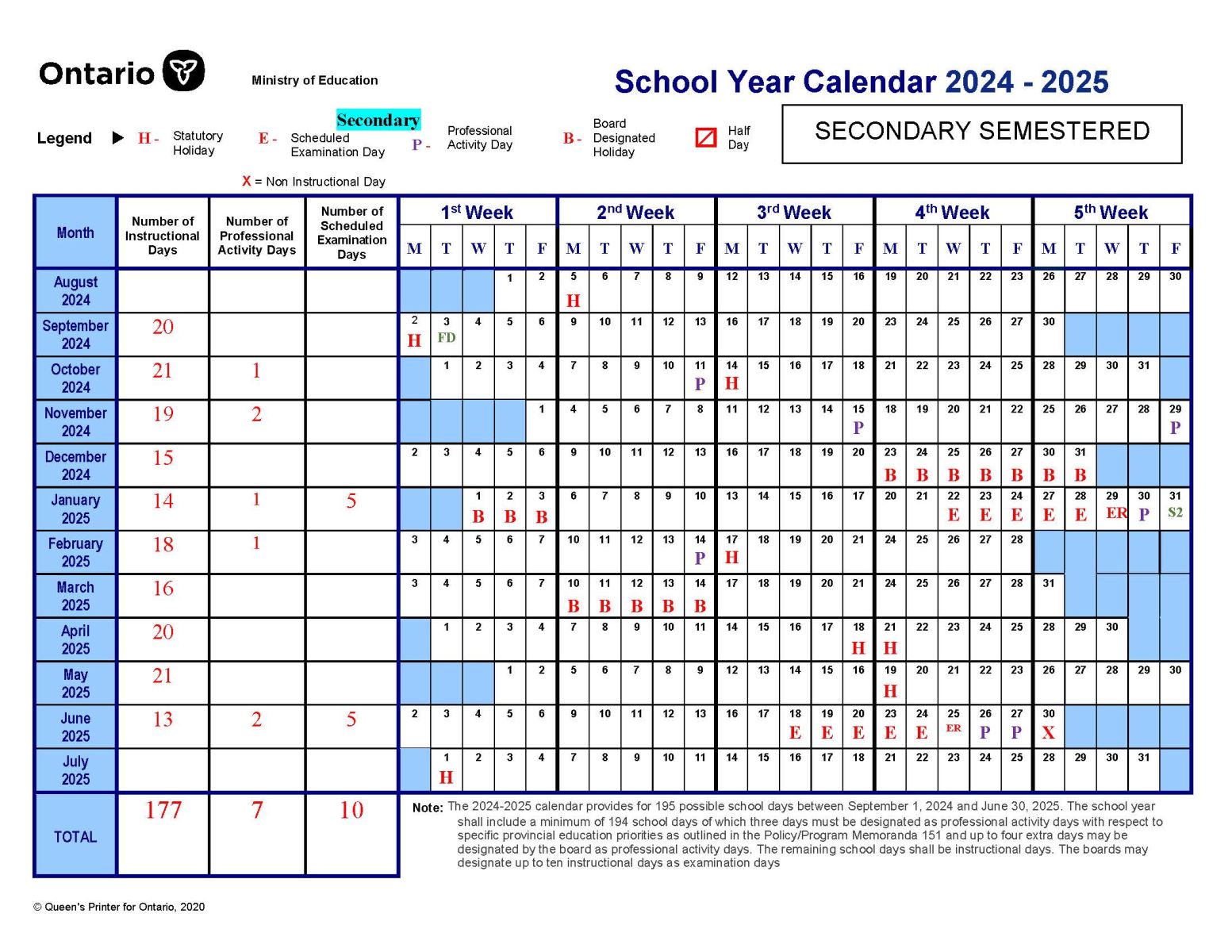 2024-2025 Calender