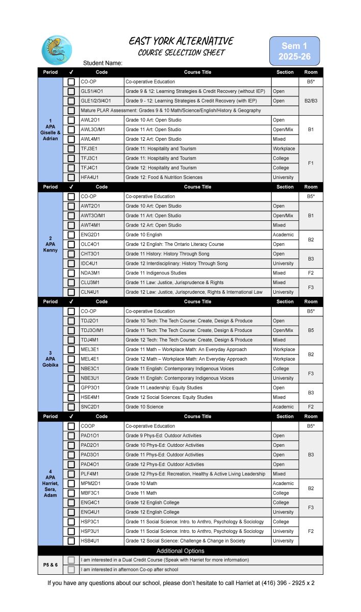 Course Options