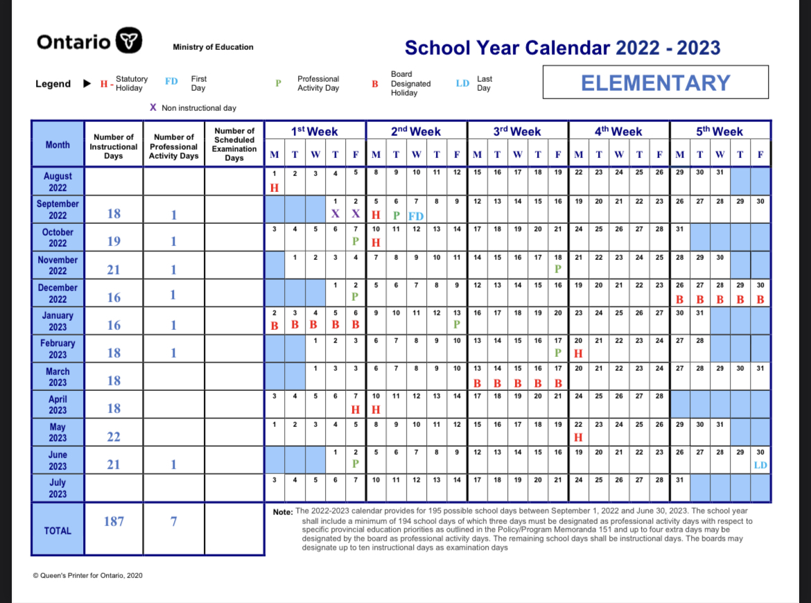 Pdsb School Calendar 2023 24 Image to u