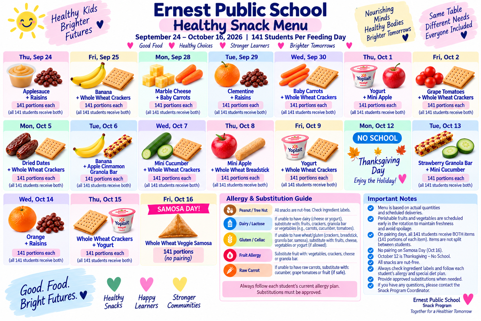 Snack Menu