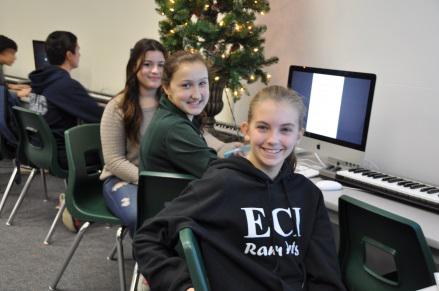 zoomed in photo of students at computer lab
