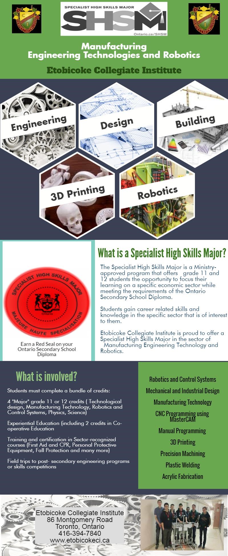 infographic about Specialist High Skills Major in Engineering Technologies
