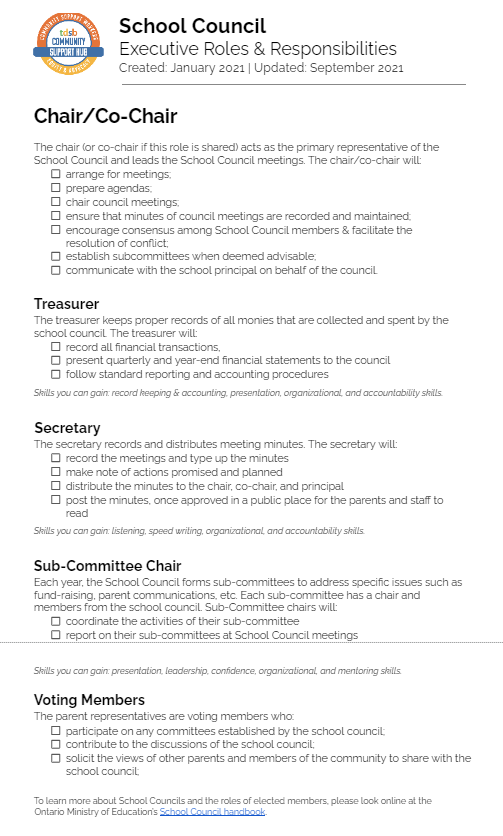 Council Roles