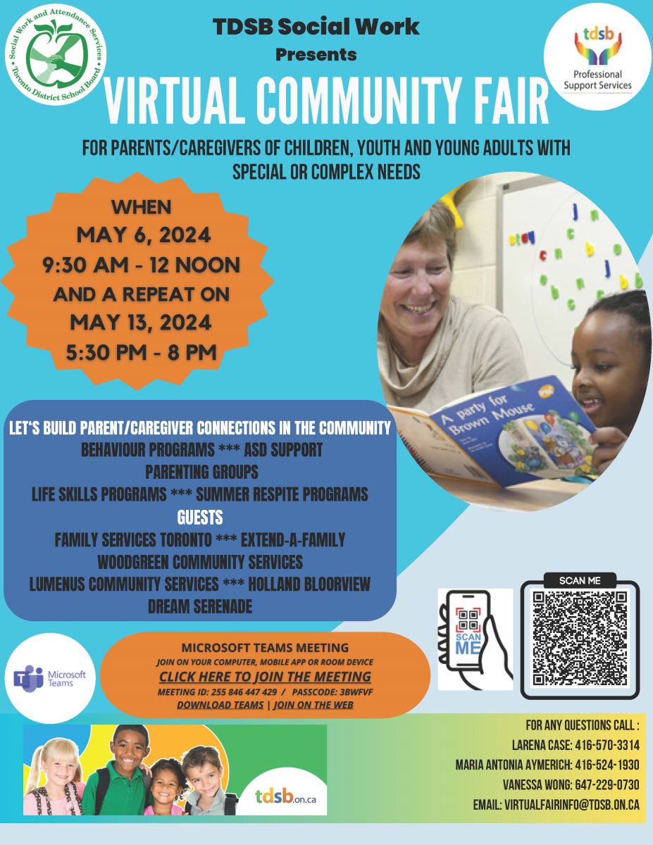 TDSB Virtual Community Fair (Special/Complex Needs)