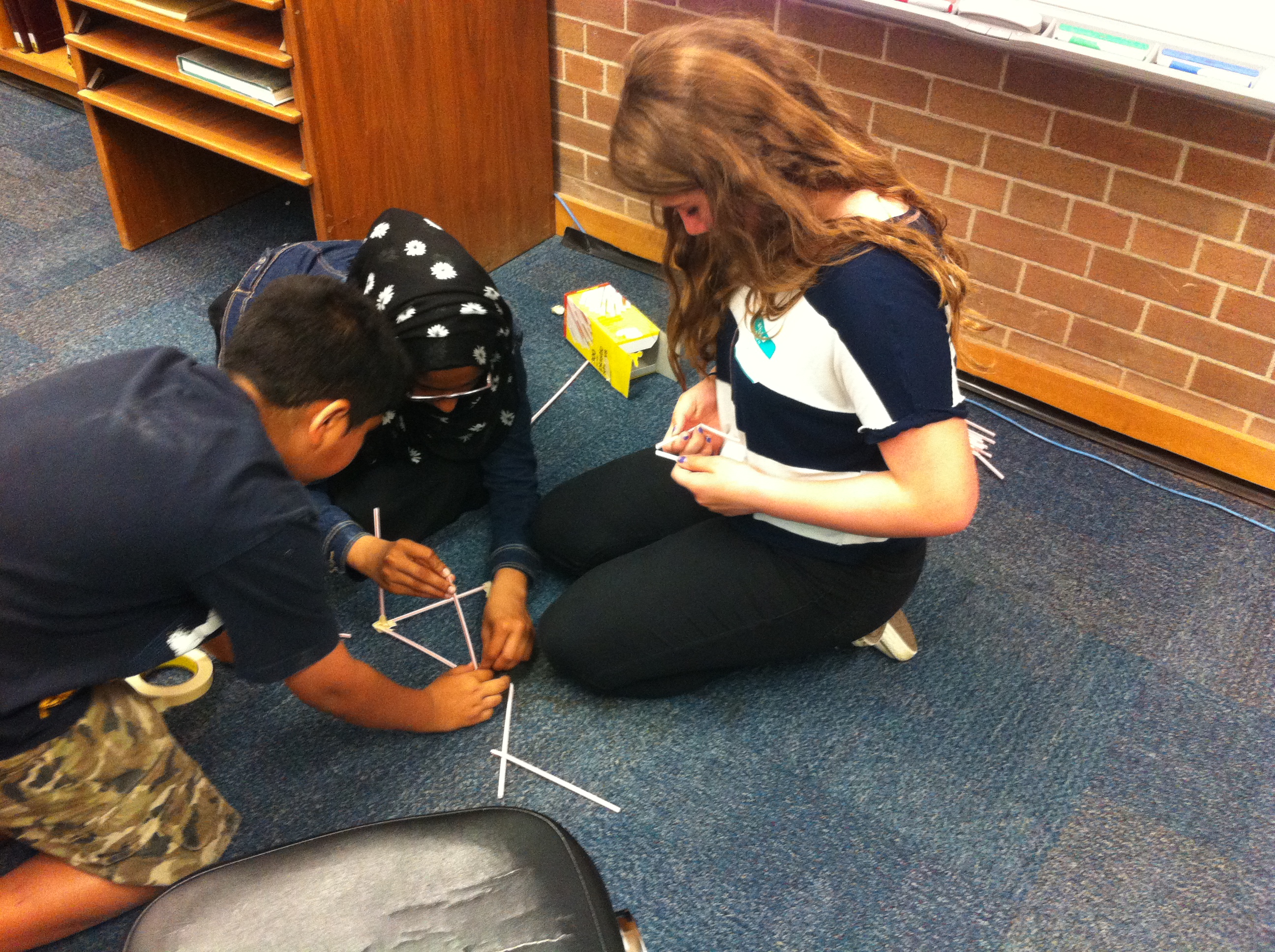 picture of students making structures