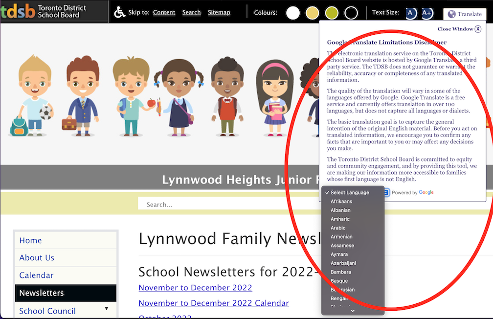 Lynnwood Website Language 2