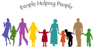Graphic Image of People Holding Hands and reads People Helping People