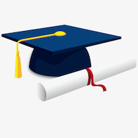 Graduation Hat & Scroll Icon