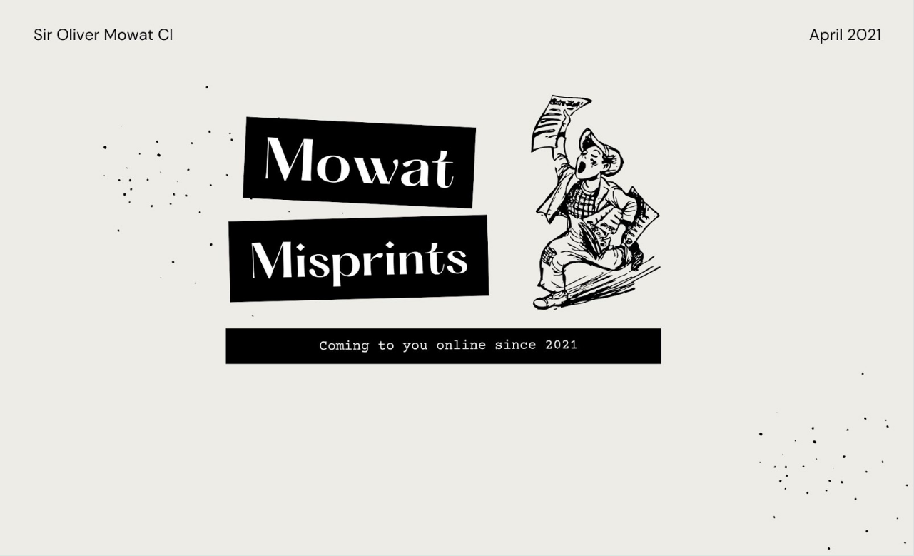 Mowat Misprints - Banner