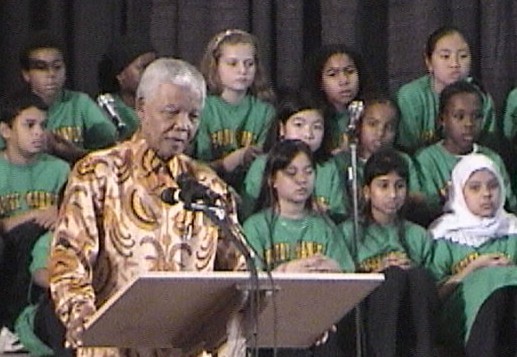 Nelson Mandela attended a ceremony