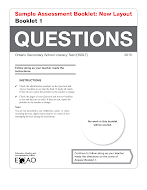 Button to access Sample Assessment Booklet 1 Questions