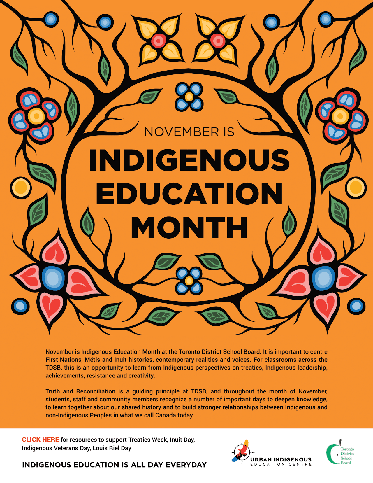 Indigenous Education Month poster