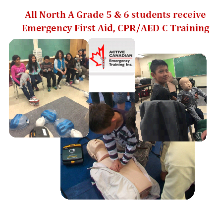 Grade 5 and 6 students receive CPR training