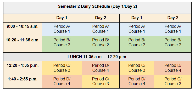 Semester Schedule