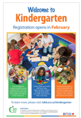 Picture of Welcome to Kindergarten registration document.