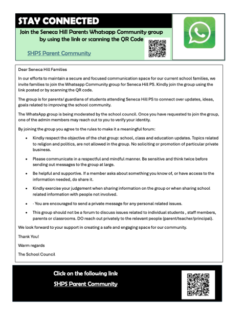 What's App Sign up for the Parent community