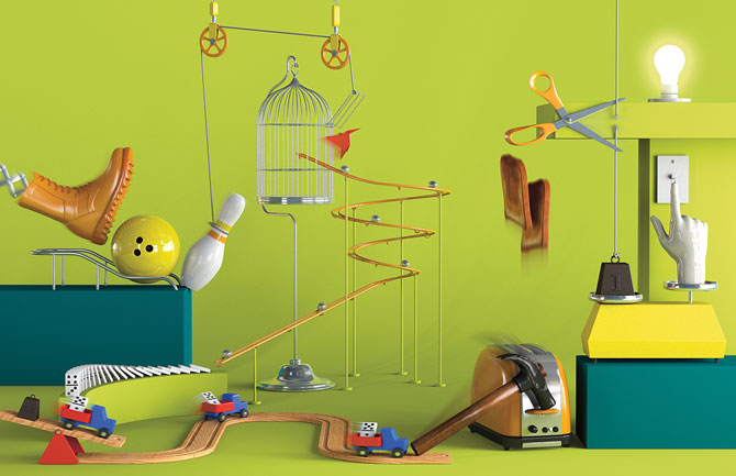 build Rube Goldberg Machine - physics project ideas