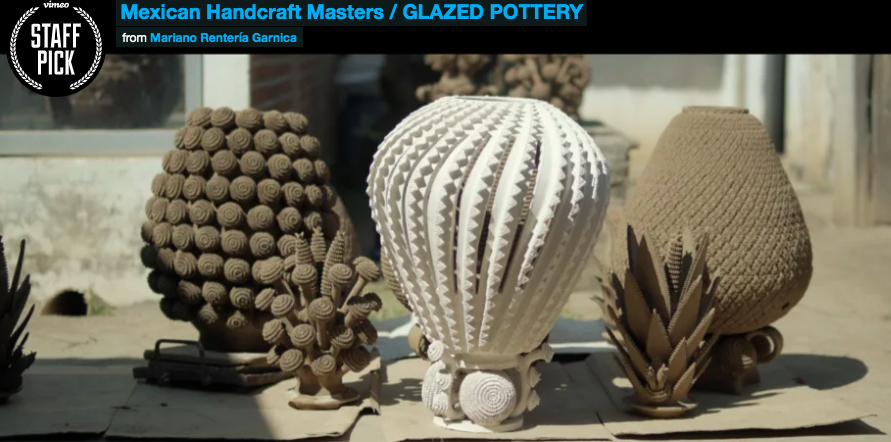 link to the Mexican piñas pottery handmade with natural clay