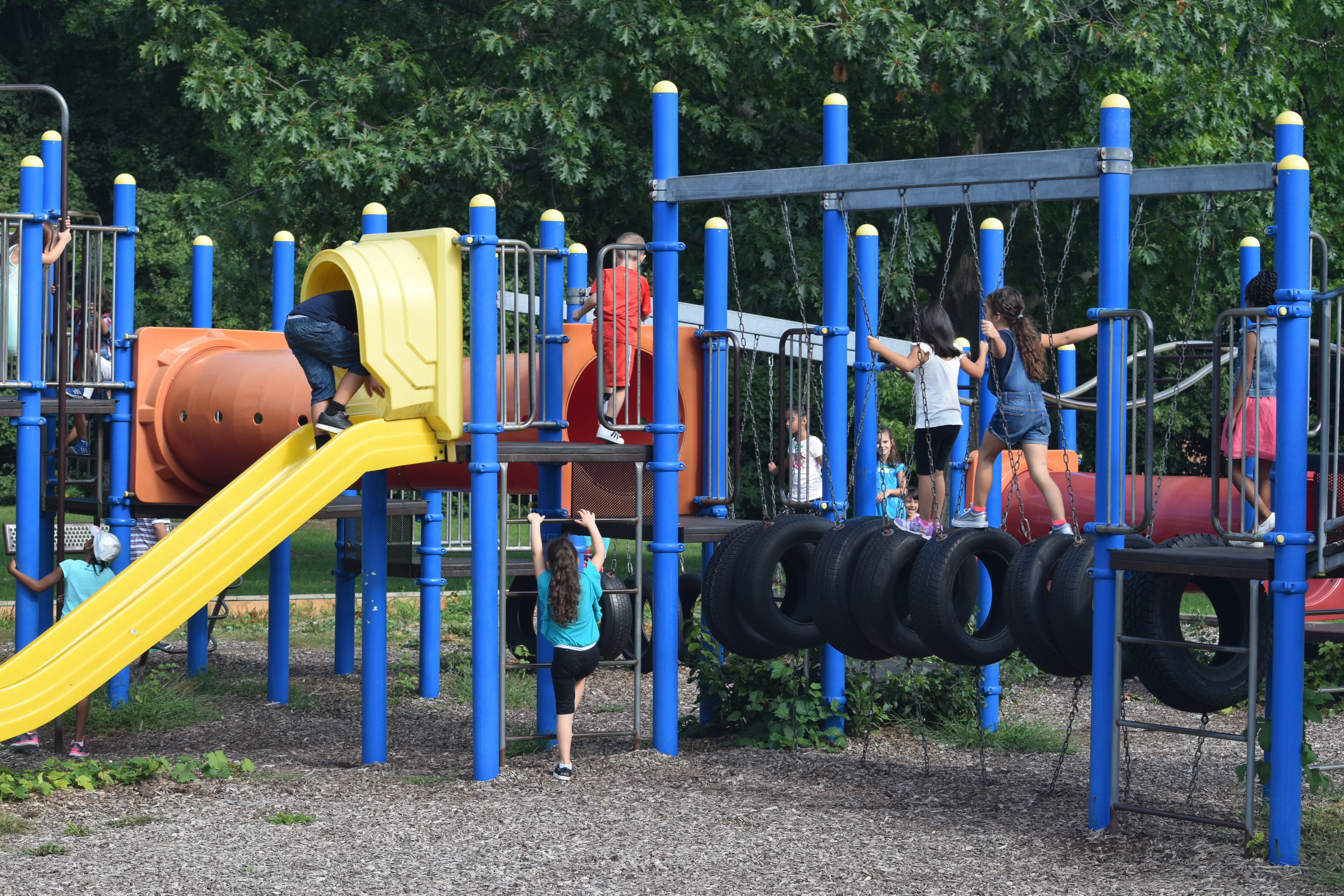 students on a playground